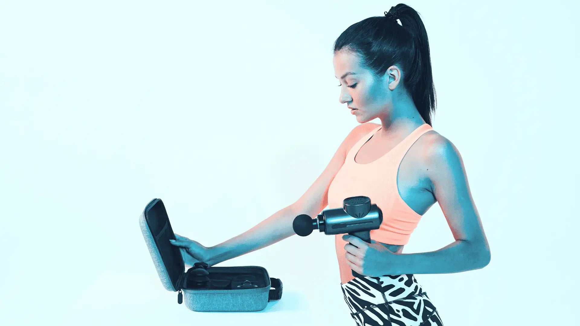 Massage gun with carrying case for lactic acid relief