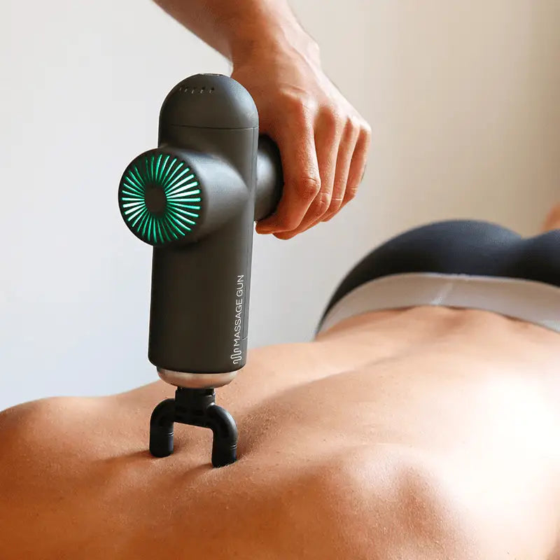 Black massage gun for muscle soreness relief and best massage gun for larger muscle groups recovery
