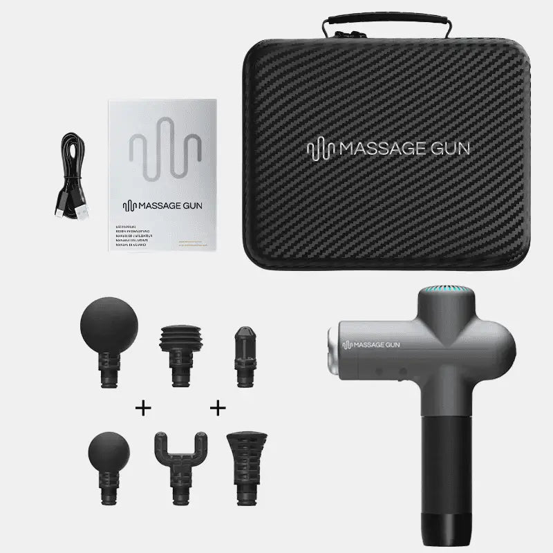 Massage Gun Classic set for best massage gun, muscle soreness relief, larger muscle groups recovery