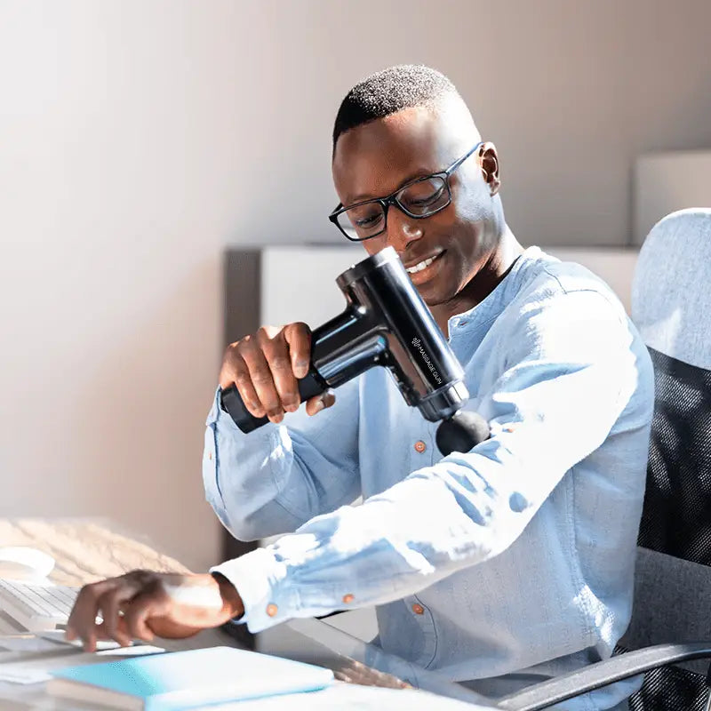 Black Massage Gun for Deep Tissue Massage, Muscle Recovery, and Blood Flow Enhancement